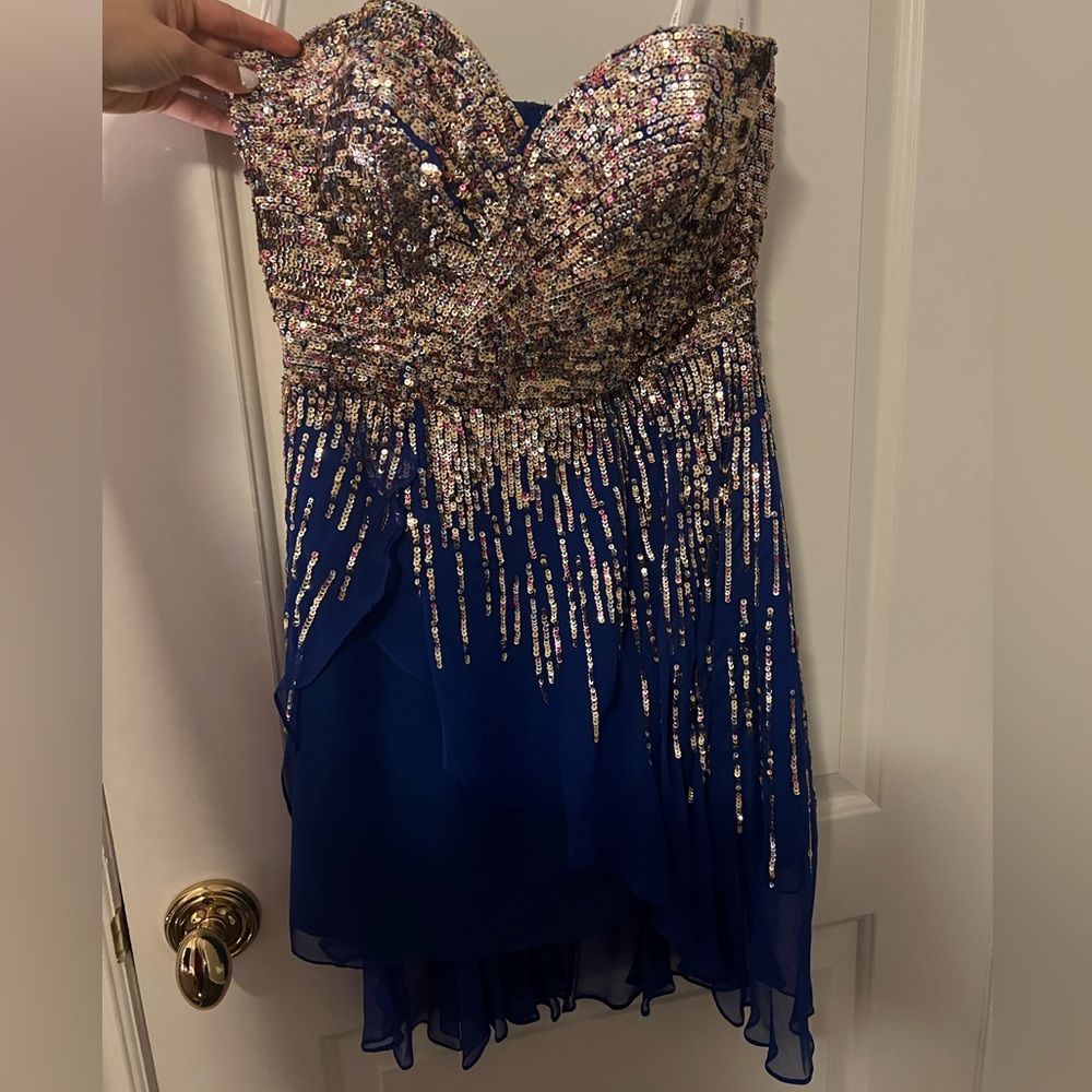 Sherri Hill Blue sequin dress size 8